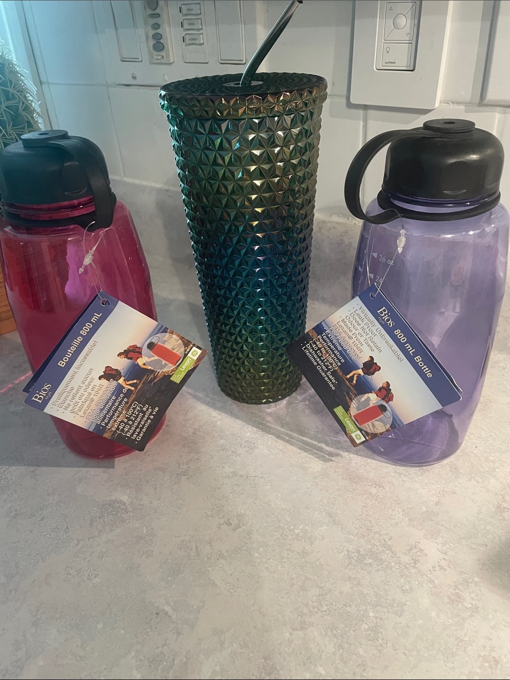 New Bios Water Bottles & Textured Tumbler